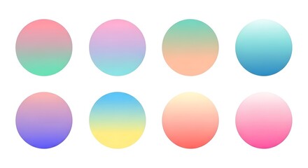 Vibrant gradient circles offer a modern touch for your design projects and bring a colorful, cheerful aesthetic