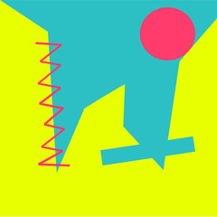 Walpaper abstract geometric  shapes