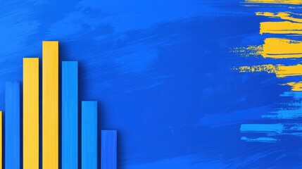 Compound Isolation Service Concept. Colorful Bar Graph Visual on Blue Background for Business and Finance Concepts