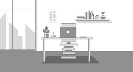 Minimalist Modern Home Office Workspace