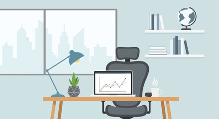 Modern Minimalist Home Office Workspace