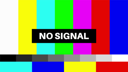 TV lost signal, TV screen test, error screen, video transition