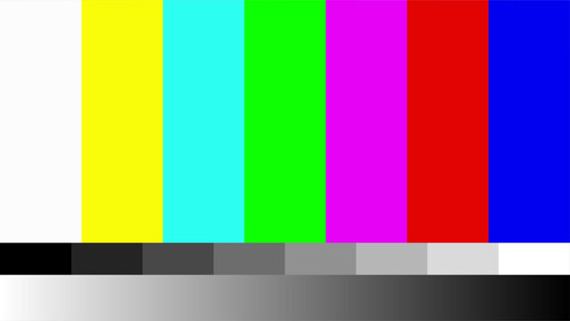 TV lost signal, TV screen test, error screen, video transition