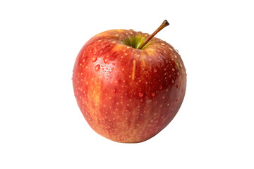 Red apple with a green stem