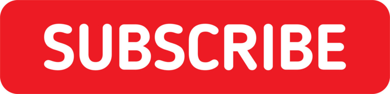 red subscribe button vector. video, social media