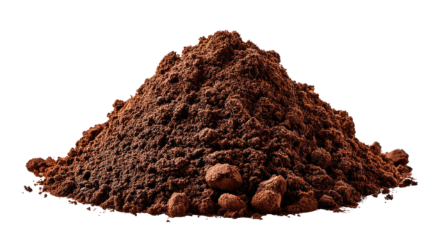 Pile of Rich Cocoa Powder: An overhead close-up captures a pile of rich cocoa powder, evoking the essence of artisanal baking and the creation of delectable chocolate treats.