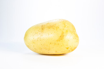 Potatoes on white background