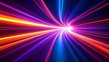 Fototapeta premium glowing light streak and laser speed motion effect