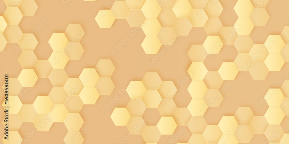 Aufkleber a futuristic and scientific-themed background composed of interconnected hexagonal cells intricate g