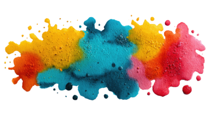 Abstract Splatter: A vibrant collection of primary colors merge, creating a vivid display of artistic expression. Evoking a sense of creativity and energy. 