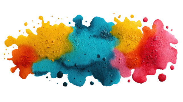 Abstract Splatter: A vibrant collection of primary colors merge, creating a vivid display of artistic expression. Evoking a sense of creativity and energy. 