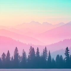 Obraz premium sunrise over mountains