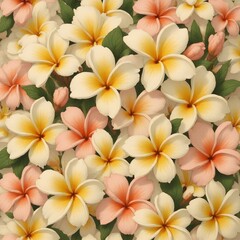 Fototapeta premium Beautiful assorted plumeria flowers for garden decor and floral arrangements