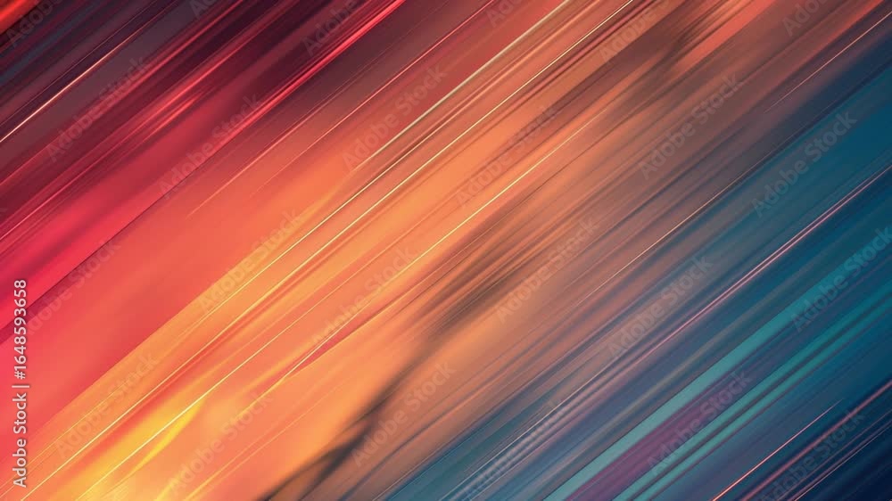 Poster abstract background with diagonal lines. colors include red, orange, yellow, and blue. the lines cre