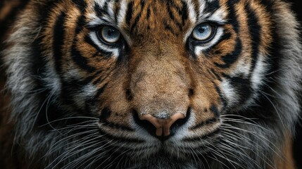 Majestic Tiger Close-Up: A Powerful Glance