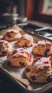 homemade cookies with berries