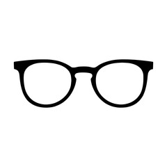 Fototapeta premium Black Glasses Icon - Minimalist Vector Illustration