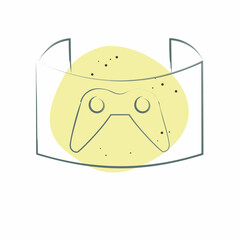 Icon Vr Game. related to Metaverse symbol. Color Spot Style. design editable