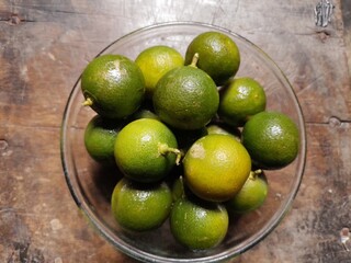 The Freshness of the New Lime That has Just Been Picked from the Garden