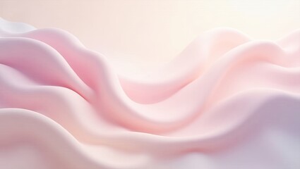 Fototapeta premium Soft, flowing pink fabric curves in a smooth design.