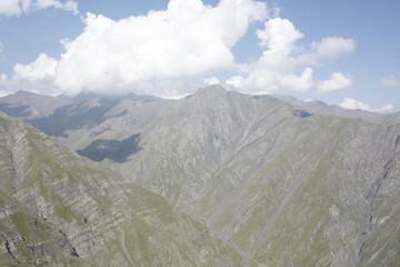 mountains and clouds