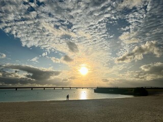 sunset over the sea