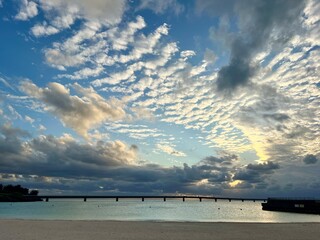 sunset on the beach