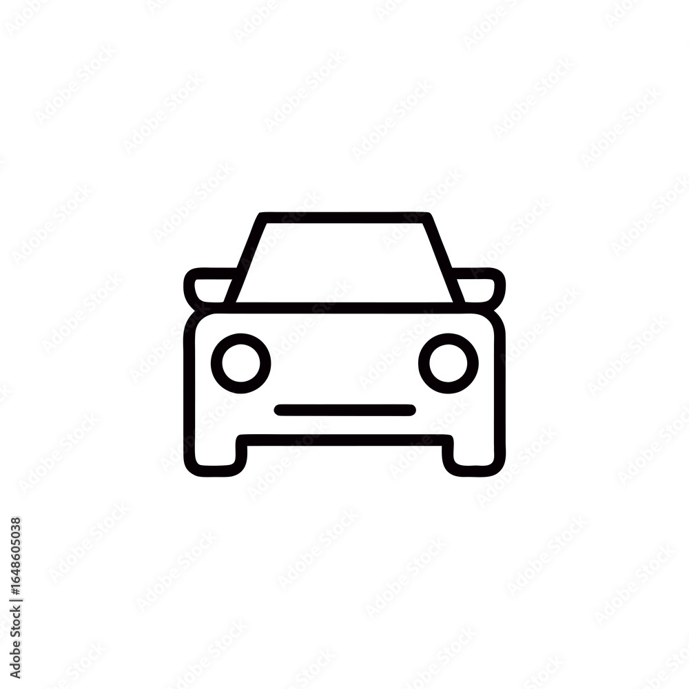 Poster car icon automotive illustration minimalist design for transportation concepts and vehicle graphics 