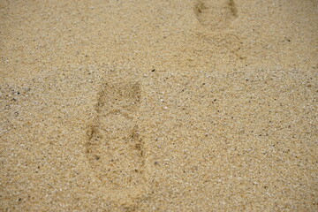 footprint on sand
