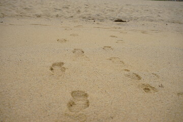 footprints in sand