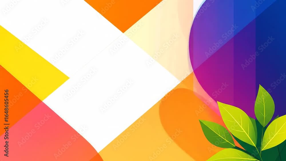 Poster vibrant abstract background with geometric shapes and a modern design featuring overlapping layers o