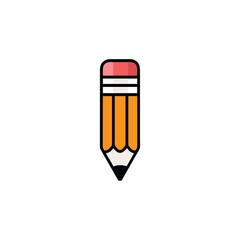 Illustration of a Pencil on a White Background for Education and Creativity Projects Art and Design Tool