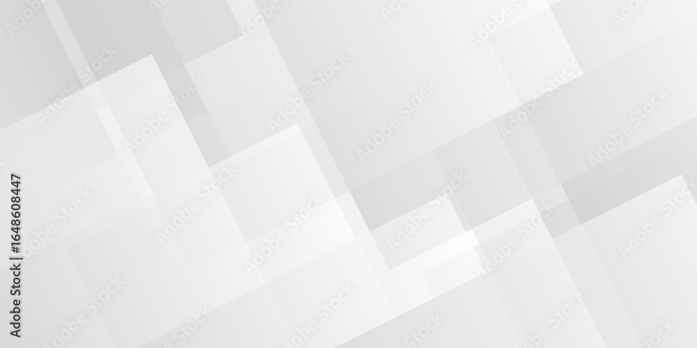 Poster white and gray overlap triangle geometric technology pattern. minimal rectangle randomly arranged wh