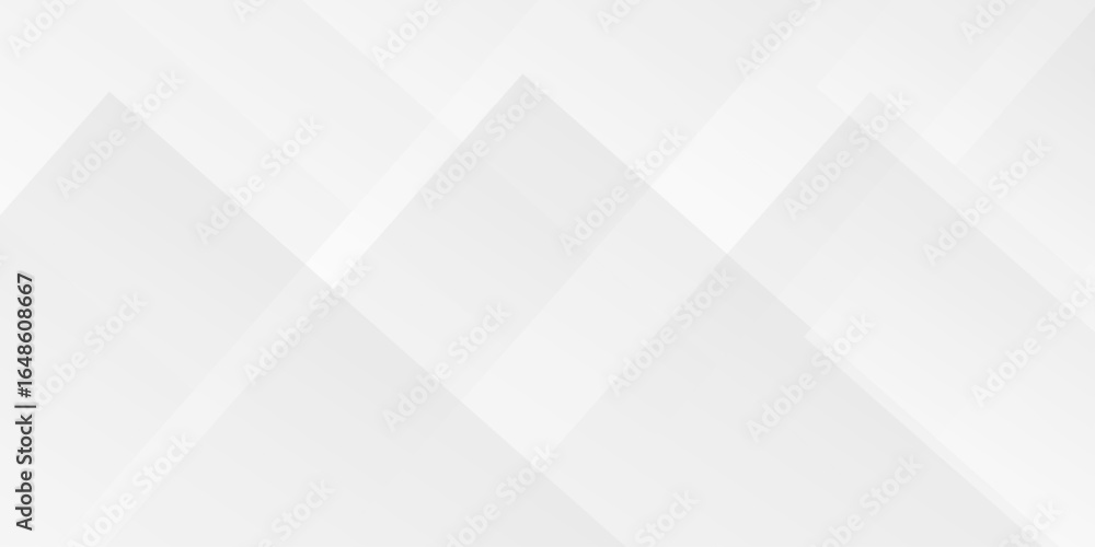 Poster white and gray overlap triangle geometric technology pattern. minimal rectangle randomly arranged wh