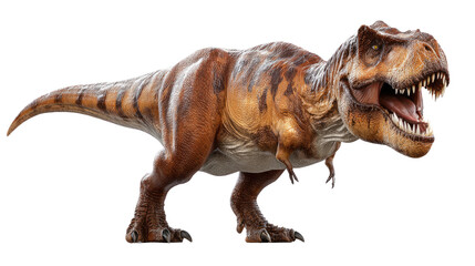 Tyrannosaurus Rex: This Tyrannosaurus Rex, or T-Rex, roams boldly, displaying its powerful physique and prehistoric majesty. The formidable creature stands as a monument to the age of dinosaurs.
