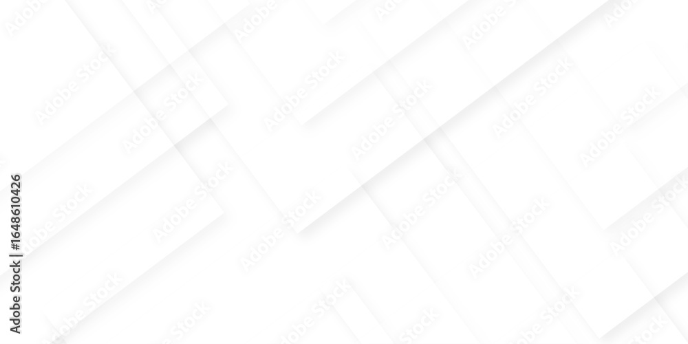 Poster white and gray overlap triangle geometric technology pattern. minimal rectangle randomly arranged wh