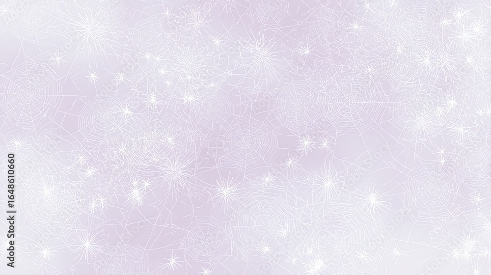 Aufkleber abstract spiderweb texture in white on lilac background creates ethereal effect