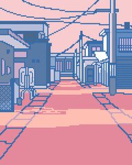 ドット絵 風景 住宅街