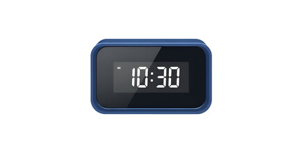 Digital Clock Displays Time at 10-30 on Transparent Background, Timekeeping Device, Clock