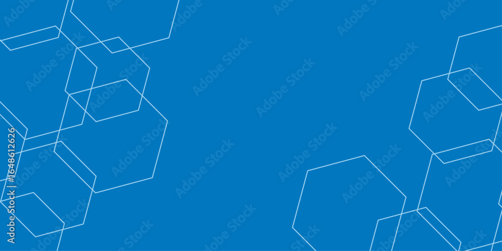 Poster modern dynamic blue shapes composition with white lines. abstract background modern hipster futurist