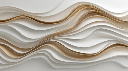 Obraz premium Abstract wavy layers of light beige and white