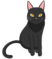 Halloween Black Cat Cartoon Illustration