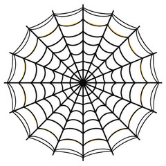 Obraz premium Art Deco Inspired Metallic Spiderweb Design for Halloween