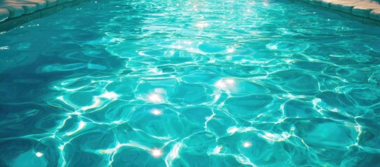 Sparkling turquoise pool water