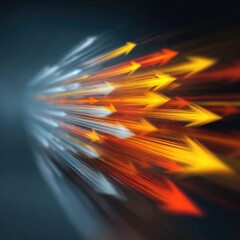 Vector arrows with motion blur effect for speed concept