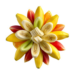 Colorful Fruit Arrangement Isolated on Transparent Background