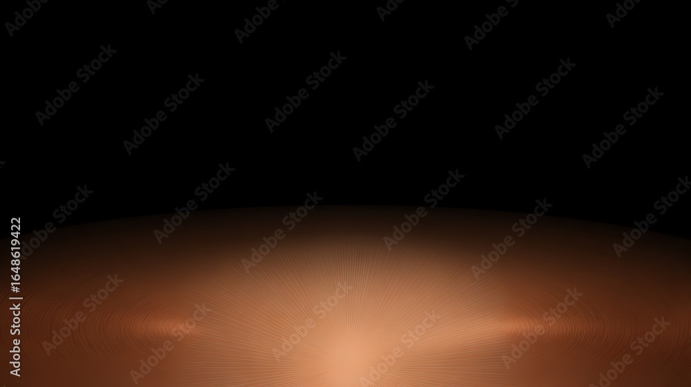 Poster abstract copper texture background with circular pattern and black gradient