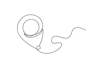 Search icon continuous one line drawing and minimalist style isolate outline vector illustration
