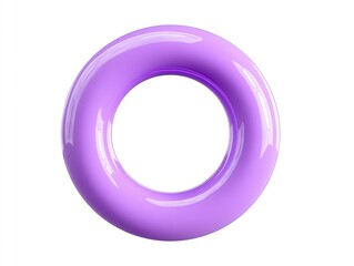 A vibrant purple donut shape ideal for abstract designs.