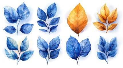 Watercolor Autumn Leaves